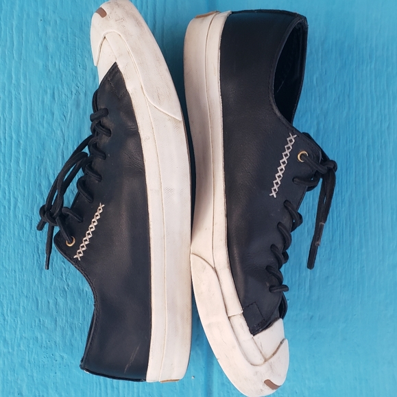 RARE Converse Jack Purcell leather cross-stitch - Picture 3 of 8